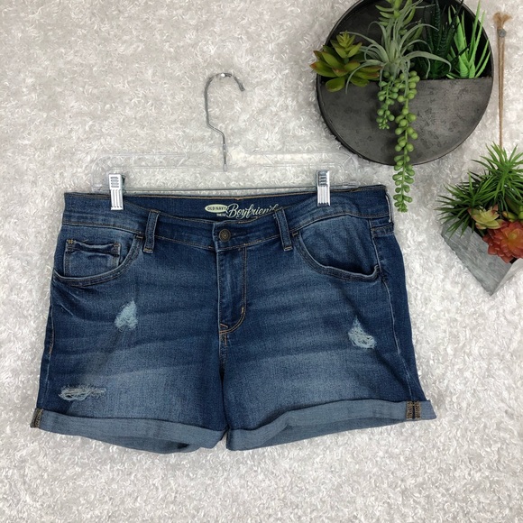Old Navy Pants - Old Navy Boyfriend Distressed Jean Shorts | 10